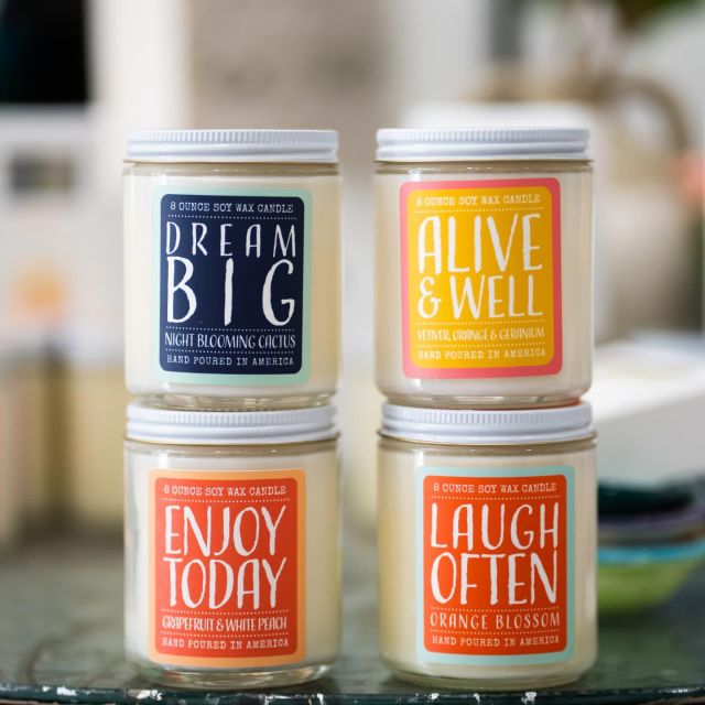 assortment of soy candles