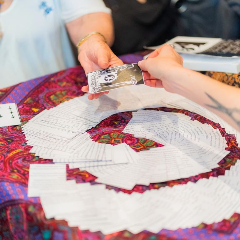 tarot card reading in progress at Simply Ashland